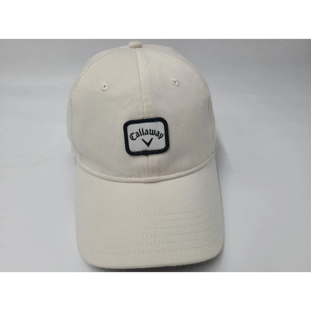 Callaway Golf Flex Fitted S-M Hat Cap Polyester Blend Casual Dad Men Women White